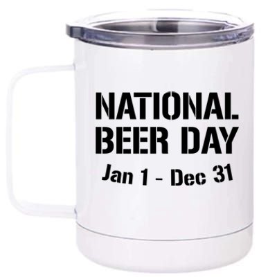 National Beer Day January To December Gift 12 oz Stainless Steel Tumbler Cup