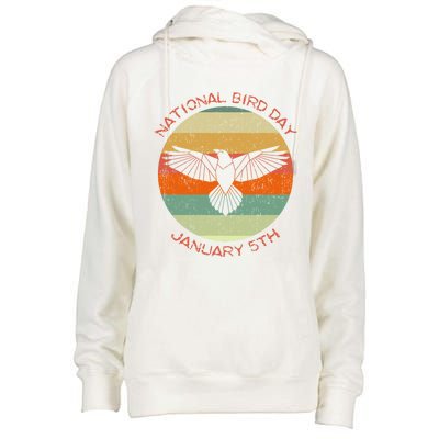 National Bird Day Distressed Retro Vintage Eagle Gift Womens Funnel Neck Pullover Hood