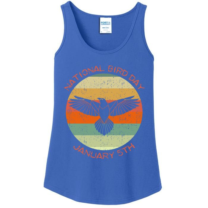 National Bird Day Distressed Retro Vintage Eagle Gift Ladies Essential Tank