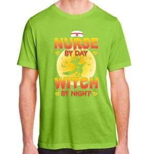 Nurse By Day Witch By Night Halloween For Nurses Rn Lpn Prn Gift Adult ChromaSoft Performance T-Shirt