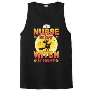 Nurse By Day Witch By Night Halloween For Nurses Rn Lpn Prn Gift PosiCharge Competitor Tank