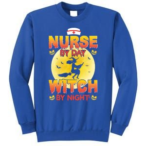 Nurse By Day Witch By Night Halloween For Nurses Rn Lpn Prn Gift Sweatshirt