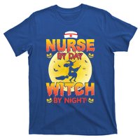 Nurse By Day Witch By Night Halloween For Nurses Rn Lpn Prn Gift T-Shirt