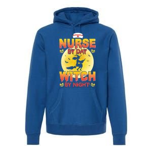 Nurse By Day Witch By Night Halloween For Nurses Rn Lpn Prn Gift Premium Hoodie