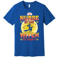 Nurse By Day Witch By Night Halloween For Nurses Rn Lpn Prn Gift Premium T-Shirt