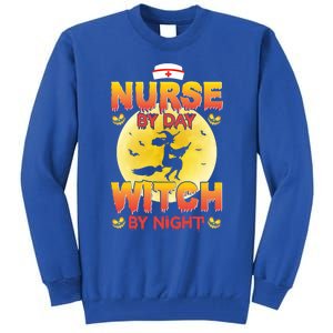 Nurse By Day Witch By Night Halloween For Nurses Rn Lpn Prn Gift Tall Sweatshirt