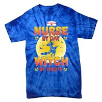 Nurse By Day Witch By Night Halloween For Nurses Rn Lpn Prn Gift Tie-Dye T-Shirt