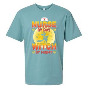 Nurse By Day Witch By Night Halloween For Nurses Rn Lpn Prn Gift Sueded Cloud Jersey T-Shirt