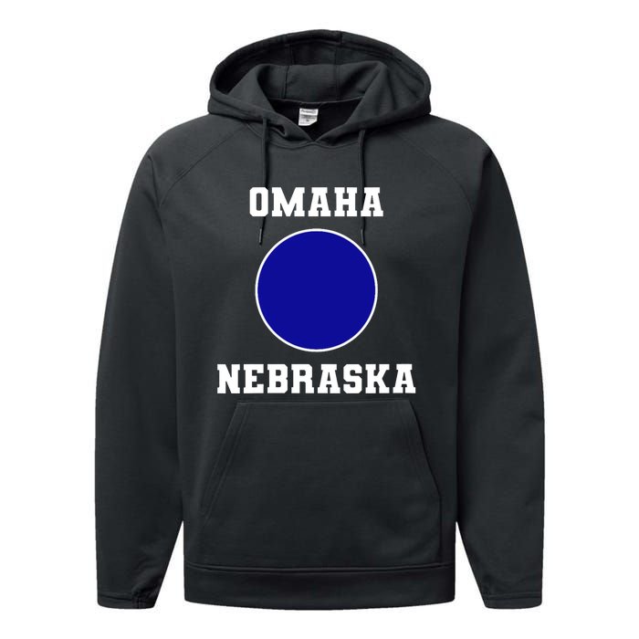 Nebraska Blue Dot Democratic 2nd District Omaha Performance Fleece Hoodie