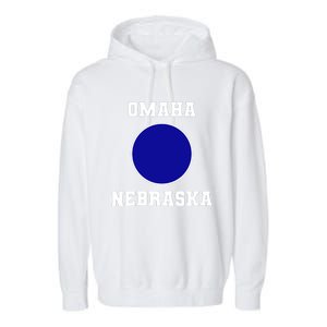 Nebraska Blue Dot Democratic 2nd District Omaha Garment-Dyed Fleece Hoodie