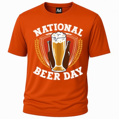 National Beer Day Funny Gift Cooling Performance Crew T-Shirt