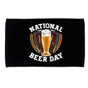 National Beer Day Funny Gift Microfiber Hand Towel