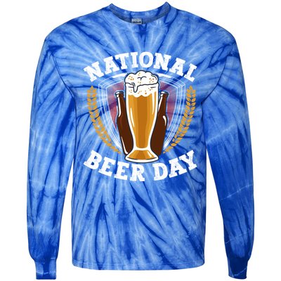 National Beer Day Funny Gift Tie-Dye Long Sleeve Shirt