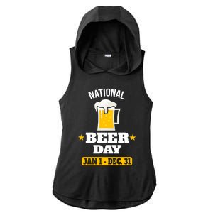 National Beer Day Gift Cool Gift Ladies PosiCharge Tri-Blend Wicking Draft Hoodie Tank