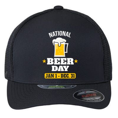 National Beer Day Gift Cool Gift Flexfit Unipanel Trucker Cap