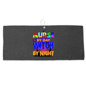 Nurse By Day Witch By Night Large Microfiber Waffle Golf Towel