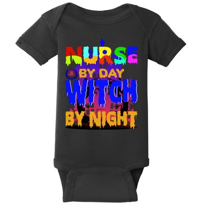 Nurse By Day Witch By Night Baby Bodysuit