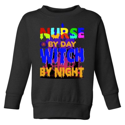 Nurse By Day Witch By Night Toddler Sweatshirt