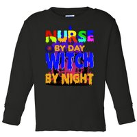 Nurse By Day Witch By Night Toddler Long Sleeve Shirt