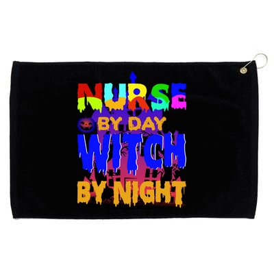 Nurse By Day Witch By Night Grommeted Golf Towel