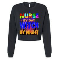 Nurse By Day Witch By Night Cropped Pullover Crew