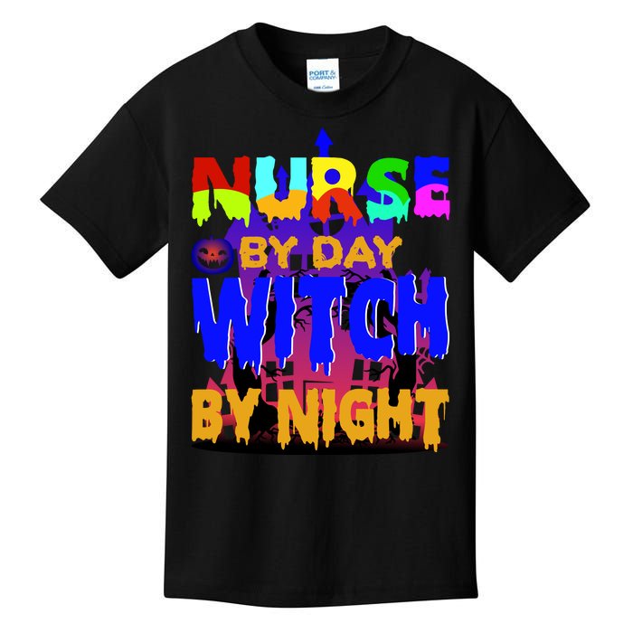 Nurse By Day Witch By Night Kids T-Shirt