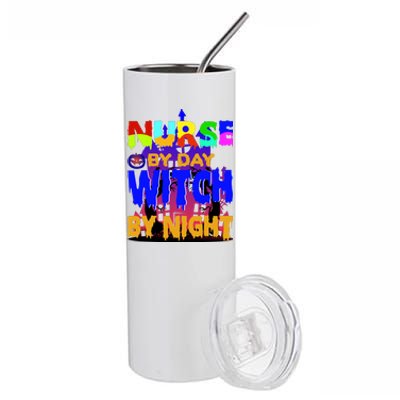 Nurse By Day Witch By Night Stainless Steel Tumbler