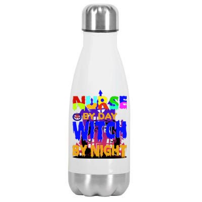 Nurse By Day Witch By Night Stainless Steel Insulated Water Bottle