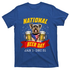 National Beer Day Yorkshire Funny For Yorkshire Dog Lovers Gift T-Shirt