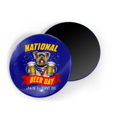 National Beer Day Yorkshire Funny For Yorkshire Dog Lovers Gift Magnet