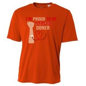 National Blood Donor Month I'm Proud To Be A Blood Donor Great Gift Cooling Performance Crew T-Shirt