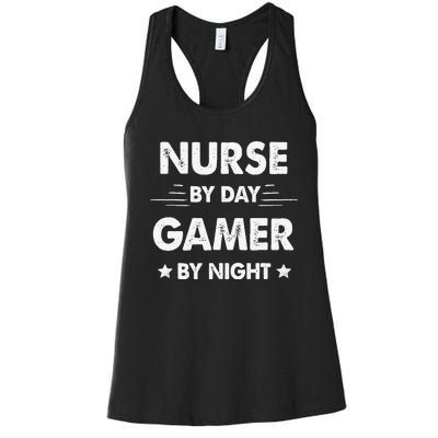 Nurse By Day Gamer By Night Women's Racerback Tank