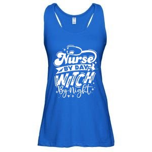 Nurse By Day Witch By Night Halloween Funny Gift Ladies Essential Flowy Tank