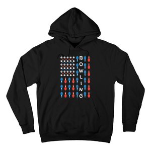 National Bowling Day American Flag Bowling Bowler Team Hoodie