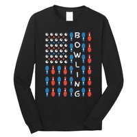 National Bowling Day American Flag Bowling Bowler Team Long Sleeve Shirt