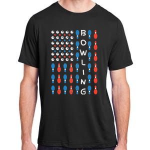 National Bowling Day American Flag Bowling Bowler Team Adult ChromaSoft Performance T-Shirt