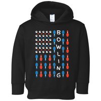 National Bowling Day American Flag Bowling Bowler Team Toddler Hoodie