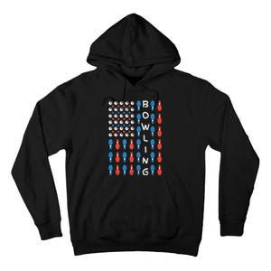 National Bowling Day American Flag Bowling Bowler Team Tall Hoodie