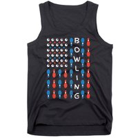 National Bowling Day American Flag Bowling Bowler Team Tank Top