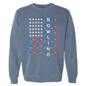 National Bowling Day American Flag Bowling Bowler Team Garment-Dyed Sweatshirt