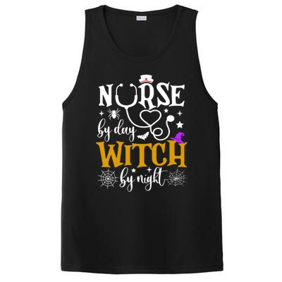 Nurse By Day Witch By Nighmeaningful Gift Funny Witch Halloween Meaningful Gift PosiCharge Competitor Tank