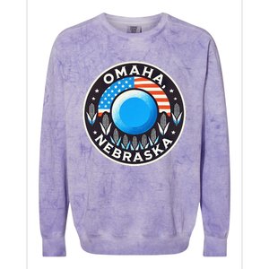 Nebraska Blue Dot Democratic 2nd District Omaha Kamala 2024 Colorblast Crewneck Sweatshirt