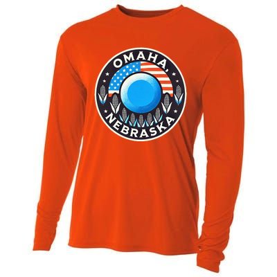 Nebraska Blue Dot Democratic 2nd District Omaha Kamala 2024 Cooling Performance Long Sleeve Crew