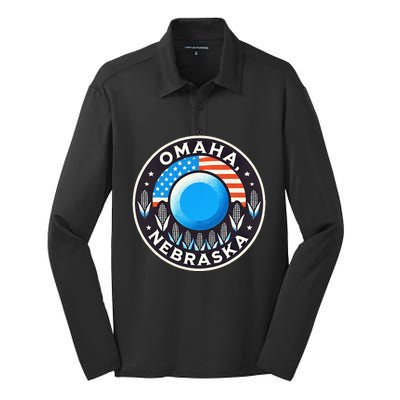 Nebraska Blue Dot Democratic 2nd District Omaha Kamala 2024 Silk Touch Performance Long Sleeve Polo