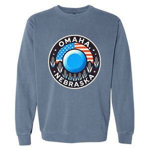 Nebraska Blue Dot Democratic 2nd District Omaha Kamala 2024 Garment-Dyed Sweatshirt