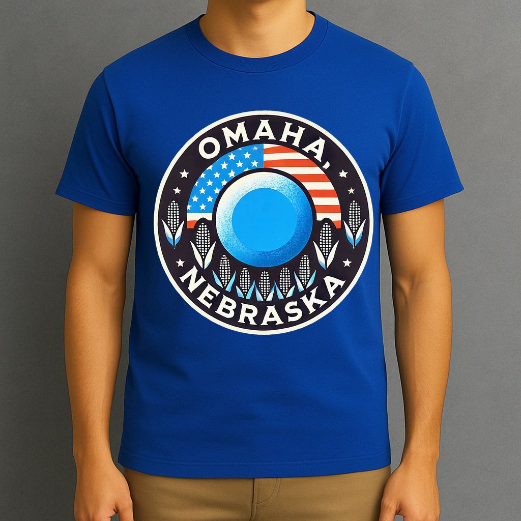 Nebraska Blue Dot Democratic 2nd District Omaha Kamala 2024 T-Shirt