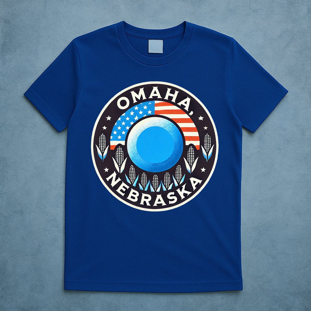 Nebraska Blue Dot Democratic 2nd District Omaha Kamala 2024 T-Shirt