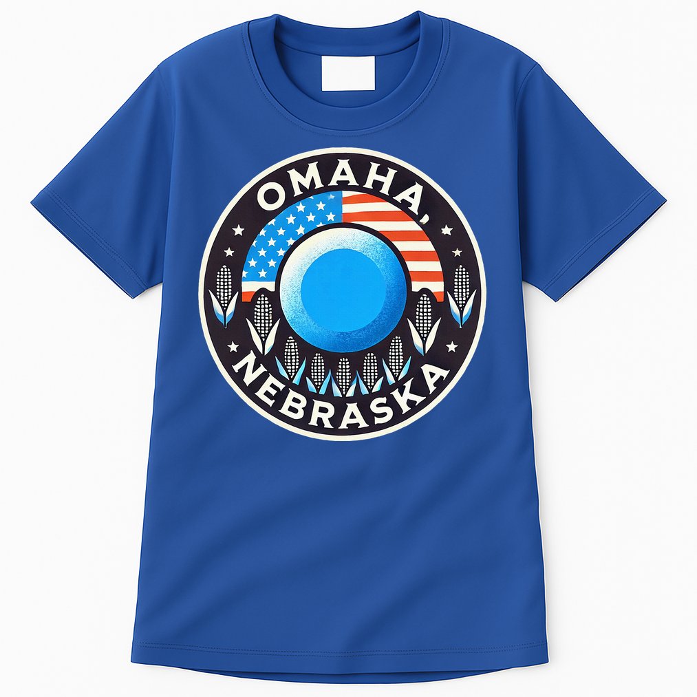 Nebraska Blue Dot Democratic 2nd District Omaha Kamala 2024 Tall T-Shirt