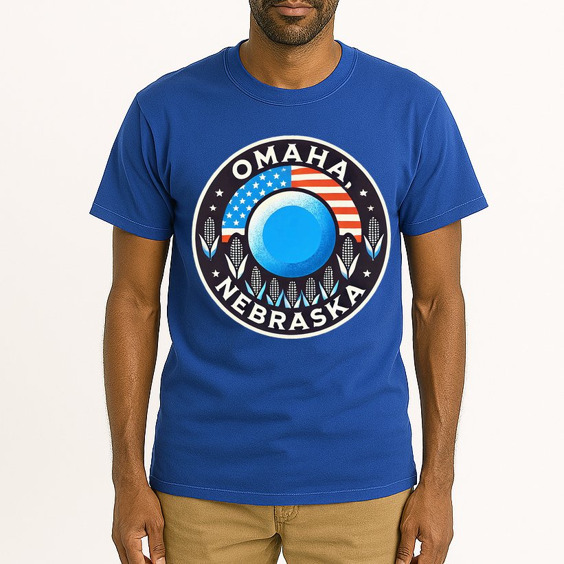 Nebraska Blue Dot Democratic 2nd District Omaha Kamala 2024 Tall T-Shirt