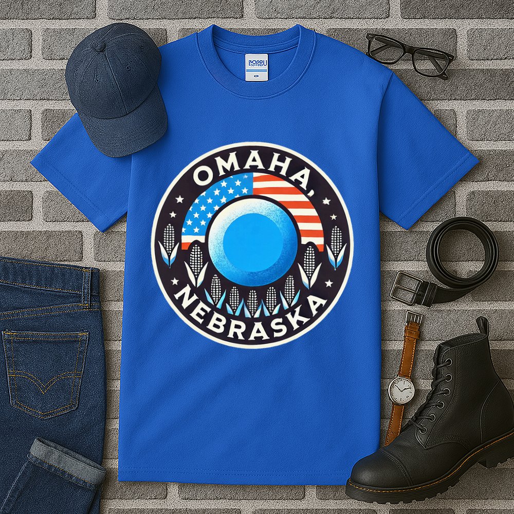 Nebraska Blue Dot Democratic 2nd District Omaha Kamala 2024 Tall T-Shirt